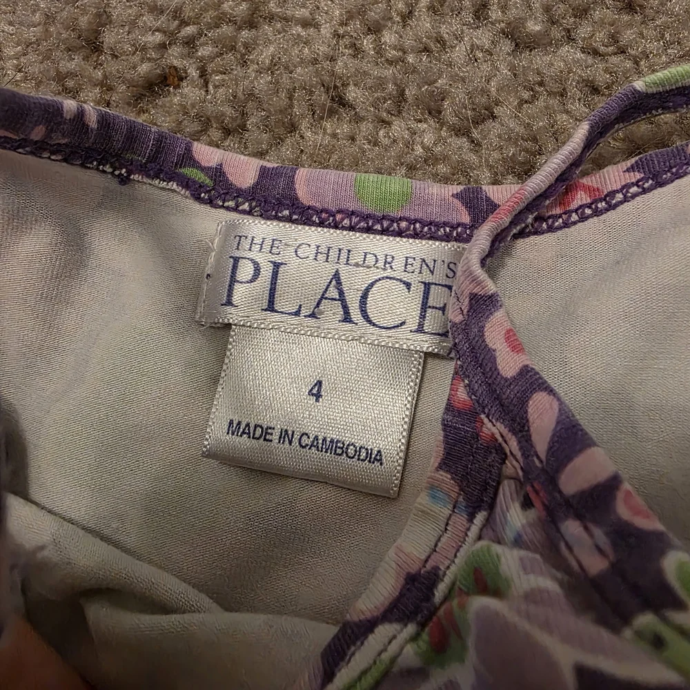 The Children's Place Purple and Green Floral Dress - Picture 6 of 6